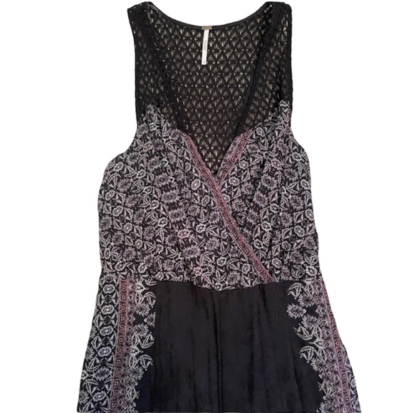 Free People black floral lace-back jumpsuit - Picture 3 of 6